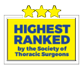 Highest ranked by the Society of Thoracic Surgeons